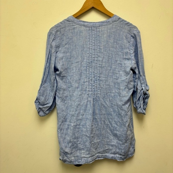 Saint Tropez West 100% Linen Top - Picture 11 of 11